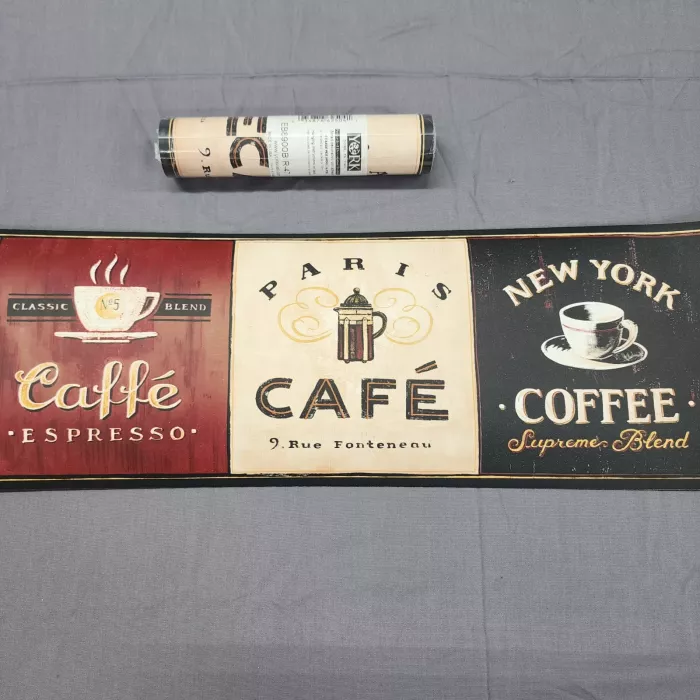 York French Country Coffee Cafe Wallpaper Border Prepasted New Sealed - Main