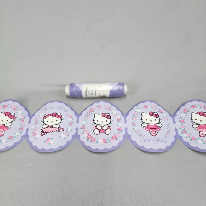 York Hello Kitty Ballerina Lavender Pink Wallpaper Border Prepasted New Sealed - Main