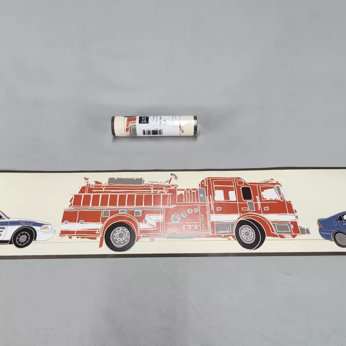 York Kids Emergency Vehicles Cream Wallpaper Border New Prepasted Sure Strip - Main