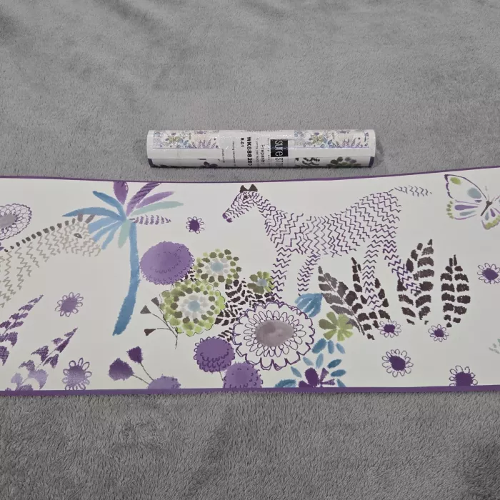 York Safari Animal Kids Wallpaper Border Prepasted Sure Strip New Sealed - Main