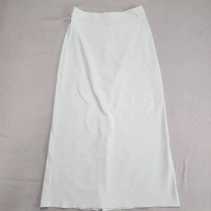 ZiWoman Size 42 Light Blue Maxi Skirt Womens High Rise Stretch Solid Long - Front