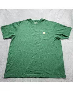 Carhartt Men's T-Shirt 2XL Green Heather Loose Fit Pocket Short Sleeve Work Tee
