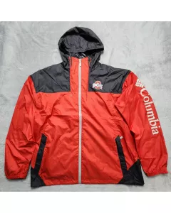 Columbia Ohio State Buckeyes Windbreaker Jacket Men's XL Red Hooded Lightweight
