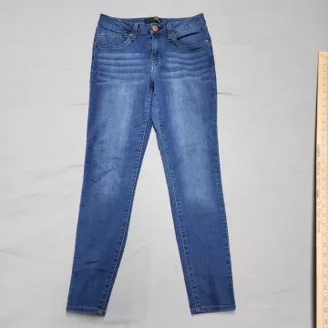 1822 Denim Womens Jeans Size 6 Blue Skinny Low Rise Stretch Faded 28x25 - Front