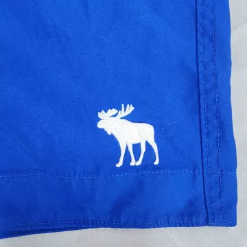 Abercrombie & Fitch Men's Board Shorts Size L Blue Lace Up Swim Trunks Logo - Main