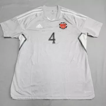 adidas Pacesetter Soccer Club Jersey Mens L Gray Aeroready Short Sleeve Shirt - Front
