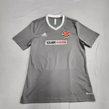 adidas Pacesetter Soccer Club Jersey Mens Large Gray AEROREADY V Neck No 4 - Front