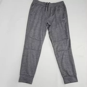 Alive Mens Jogger Pants XL Gray Heathered Fleece Qwick Dry Zipper Pockets - Front