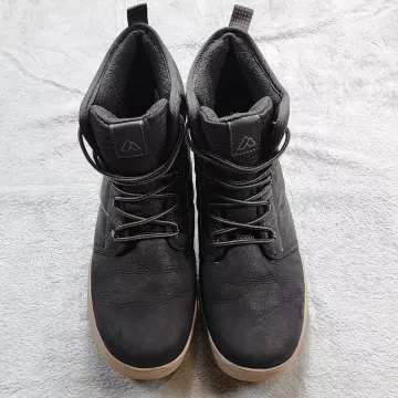 Alpine Design Snow Boots Men's 13 Black Leather Waterproof Vibram Insulated - Front