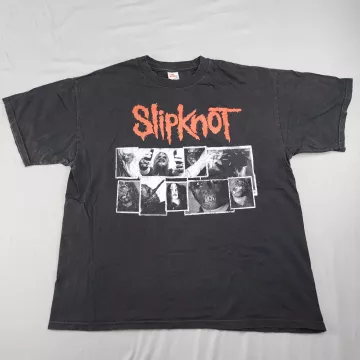 Alstyle Slipknot Graphic Band T-Shirt Men's L Black Crew Neck Short Sleeve - Front
