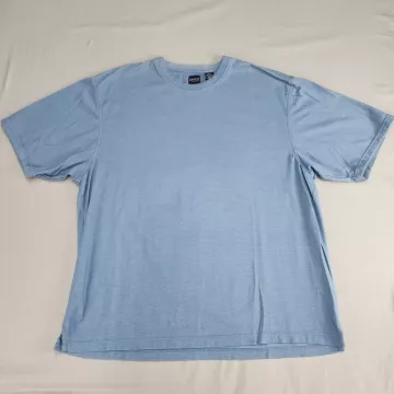 ARROW USA 1851 Men's XXL Light Blue Crew Neck Short Sleeve Textured T-Shirt - Front
