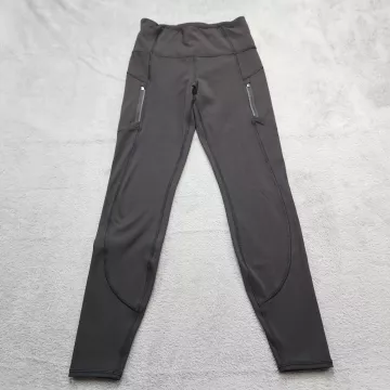 Athleta Rainier Tight Leggings Women's XS Black Reflective Compression Pockets - Front