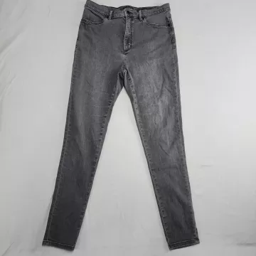 Banana Republic High Rise Legging Jeans Womens 31 Long Washed Black Stretch - Front