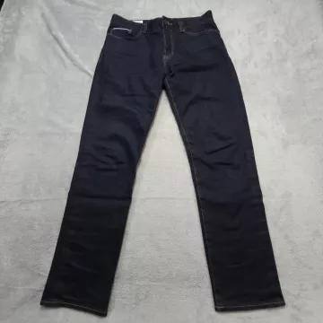 Banana Republic Kaihara Selvedge Jeans Men 32x31 Straight Fit Stretch Dark Blue - Front