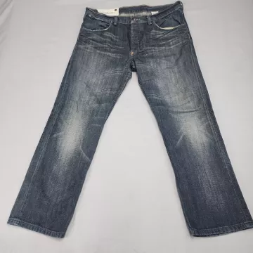 Banana Republic Morrison Straight Jeans Mens 36x32 Blue Black Wash 100% Cotton - Front