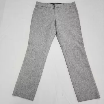 Banana Republic Sloan Dress Pants Womens 2S Petite Gray Stretch Trousers - Front