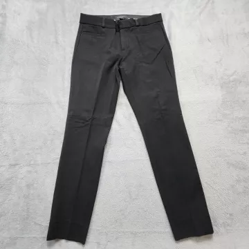Banana Republic Sloan Dress Pants Womens Size 2 Black Stretch Ankle - Front