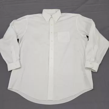 Brooks Brothers Madison Fit Dress Shirt Mens 17 35 White Non-Iron Stretch