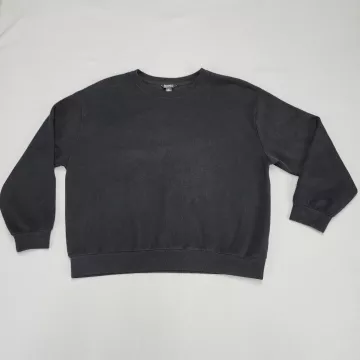 Buffalo David Bitton Womens Sweatshirt M Black Pullover Crewneck Cotton Blend