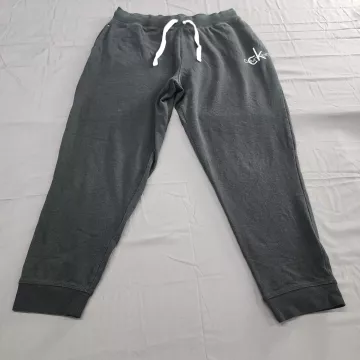 Calvin Klein Mens XL Charcoal Gray Jogger Sweatpants Logo Drawstring 32x27 - Front