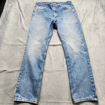 Carhartt Jeans Mens 36x31 Blue Denim Workwear Straight Leg High Rise 5 Pocket - Front