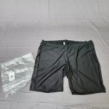 Catherines Women's Plus Size 2X Black High Rise Biker Shorts Stretch Pull On NWT - Front