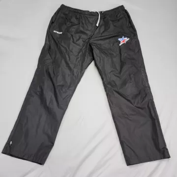 CCM Sylvania North Stars Hockey Track Pants Mens 3XL Black Lined Wind Pants - Front
