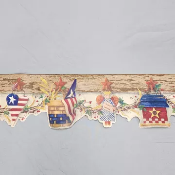 Chesapeake Americana Patriotic Red Blue Wallpaper Border New Prepasted - Main