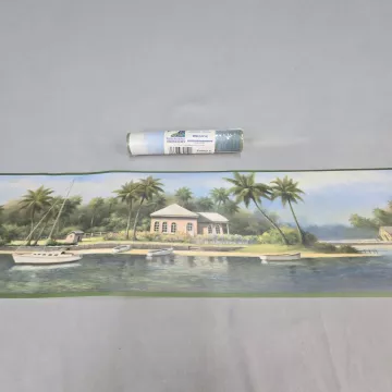 Chesapeake Coastal Tropical Multicolor Wallpaper Border New Sealed Prepasted - Main
