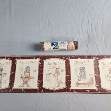 Chesapeake Country Cats Vintage Wallpaper Border Prepasted Washable New - Main