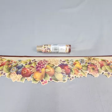 Chesapeake Country Floral Fruit Wallpaper Border Prepasted Vinyl New - Main