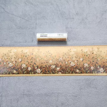 Chesapeake Country Floral Gold Green Wallpaper Border Prepasted Washable New - Main