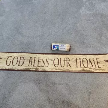 Chesapeake Country God Bless Our Home Beige Wallpaper Border Prepasted New - Main