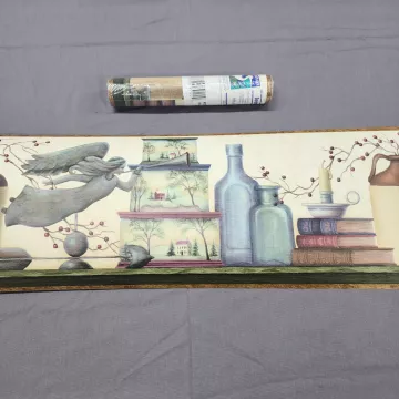 Chesapeake Country Scenic Wallpaper Border Cream Blue New Sealed Prepasted - Main