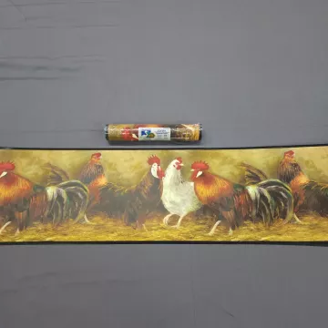 Chesapeake Farmhouse Rooster Wallpaper Border Prepasted Multicolor New - Main