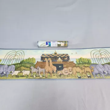 Chesapeake Noahs Ark Animal Wallpaper Border Prepasted Vinyl Nursery New - Main