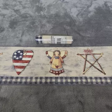 Crewcut Designs Americana Folk Art Wallpaper Border Prepasted Vinyl New Sealed - Main