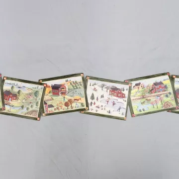 Crewcut Designs Country Farm Scenic Multicolor Wallpaper Border Prepasted New - Main