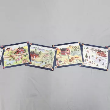 Crewcut Designs Country Farm Scenic Wallpaper Border Multicolor New Pre-pasted - Main