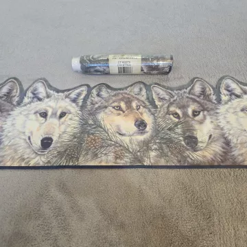 Crewcut Designs Wolf Rustic Wallpaper Border Pre-pasted Vinyl New Sealed - Main