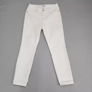 d.jeans Womens Size 6 White Skinny Jeans Mid Rise Stretch Denim Pants - Front