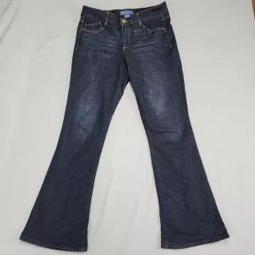 Democracy Absolution Bootcut Jeans Womens 12 Dark Wash Blue Stretch Mid Rise - Front