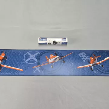 Disney Planes Blue Orange Wallpaper Border Prepasted Sure Strip New Sealed - Main