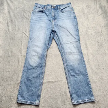 Elizabeth and James Jeans Size 14 The Vintage Straight High Rise Blue Denim - Front