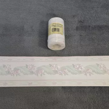 Emiliana Parati Floral Pink Green Wallpaper Border New Sealed Prepasted Vinyl - Main
