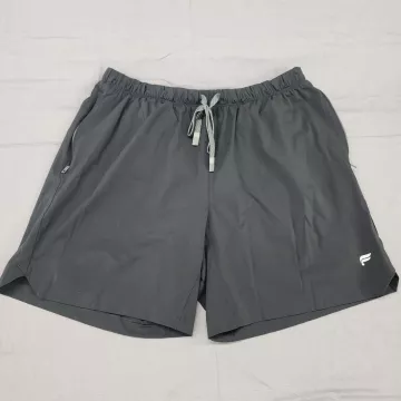 Fabletics Mens Athletic Shorts Black Size M 7 Inseam Zip Pocket Drawstring - Front