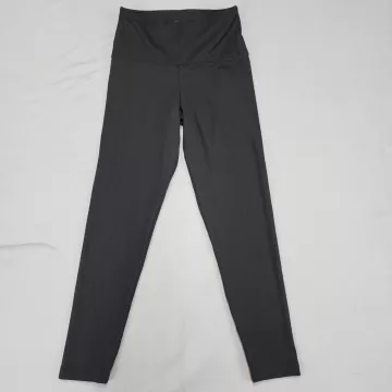Felina Womens Small Black High Rise Athletic Leggings Stretch 24 Inseam - Front