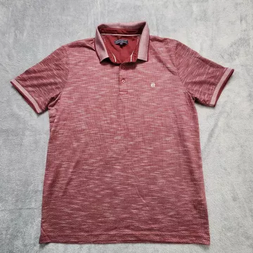 Felix Hardy Polo Shirt Men's XL Maroon Red Heathered Cotton Viscose Short Sleeve - Front