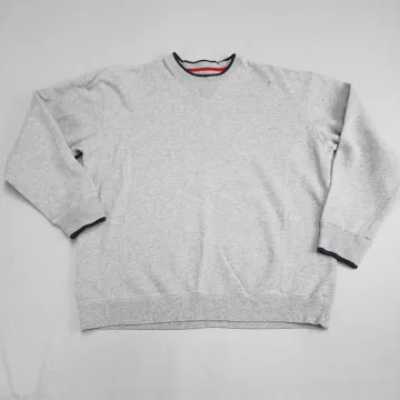 Fila Men's L Gray Crew Neck Pullover Sweatshirt Cotton Blend Long Sleeve - Front