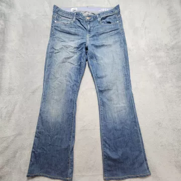 Gap 1969 Long & Lean Jeans Women's Size 14 32R Bootcut Mid Rise Medium Wash Blue